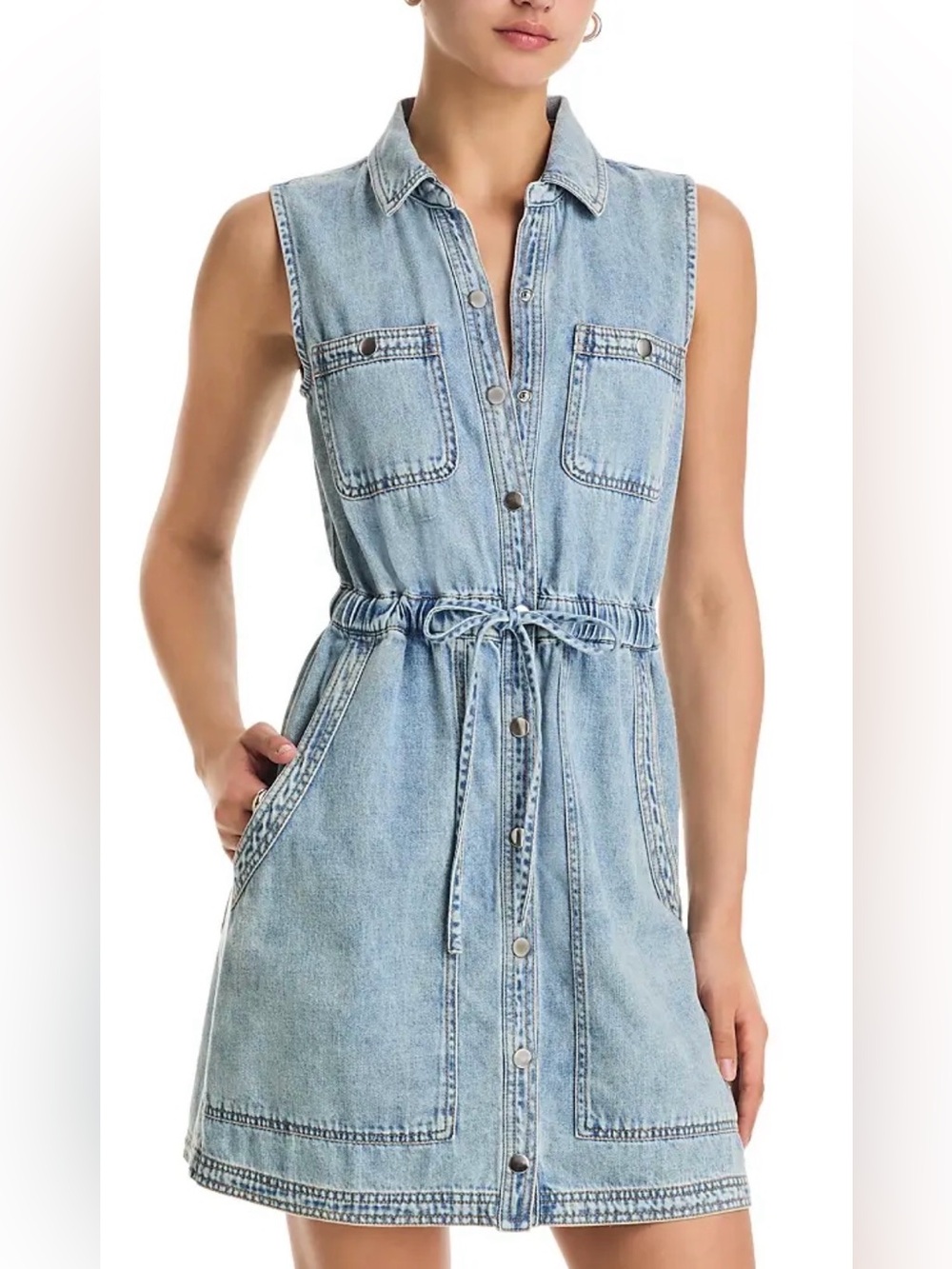 Rails Erica Sleeveless Denim Shirt Dress Medium